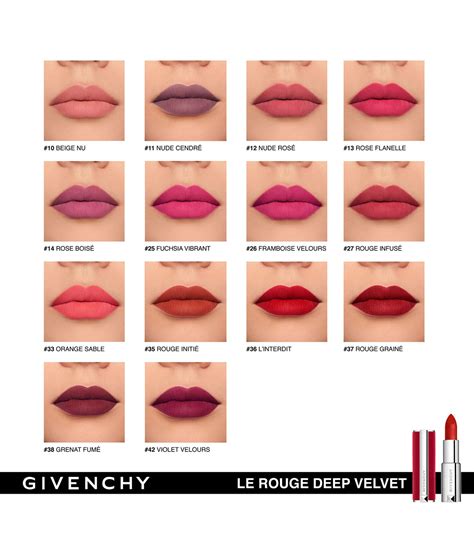 givenchy le rouge sensuously matte lipstick|le rouge deep velvet lipstick.